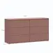 Sideboard >ALICE SPRINGS< 6 Schübe, push to open, terrakottafarbig - 154,5x83,1x41,5cm (BxHxT)