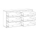 Sideboard >ALICE SPRINGS< 6 Schübe, push to open, terrakottafarbig - 154,5x83,1x41,5cm (BxHxT)