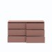 Sideboard >ALICE SPRINGS< 6 Schübe, push to open, terrakottafarbig - 154,5x83,1x41,5cm (BxHxT)