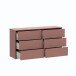 Sideboard >ALICE SPRINGS< 6 Schübe, push to open, terrakottafarbig - 154,5x83,1x41,5cm (BxHxT)