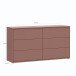 Sideboard >ALICE SPRINGS< 6 Schübe, push to open, terrakottafarbig - 154,5x83,1x41,5cm (BxHxT)