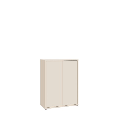 Schuhschrank >ALICE SPRINGS< 2 Türen, 4 Böden, sandfarbig - 74,5x99,1x34,9cm (BxHxT)