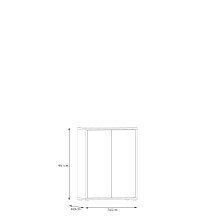 Schuhschrank >ALICE SPRINGS< 2 Türen, 4 Böden, sandfarbig - 74,5x99,1x34,9cm (BxHxT)