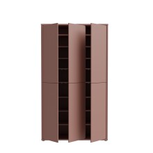 Schuhschrank >ALICE SPRINGS< 6 Türen, push to open, terrakottafarbig - 109,2x191,9x34,9cm (BxHxT)