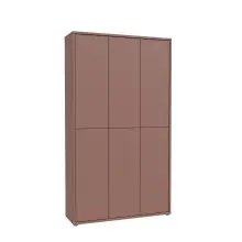 Schuhschrank >ALICE SPRINGS< 6 Türen, push to open, terrakottafarbig - 109,2x191,9x34,9cm (BxHxT)