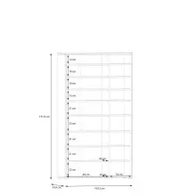 Schuhschrank >ALICE SPRINGS< 6 Türen, push to open, terrakottafarbig - 109,2x191,9x34,9cm (BxHxT)