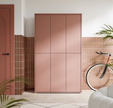 Schuhschrank >ALICE SPRINGS< 6 Türen, push to open, terrakottafarbig - 109,2x191,9x34,9cm (BxHxT)