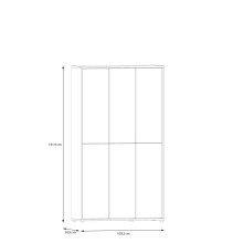 Schuhschrank >ALICE SPRINGS< 6 Türen, push to open, terrakottafarbig - 109,2x191,9x34,9cm (BxHxT)