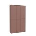 Schuhschrank >ALICE SPRINGS< 6 Türen, push to open, terrakottafarbig - 109,2x191,9x34,9cm (BxHxT)