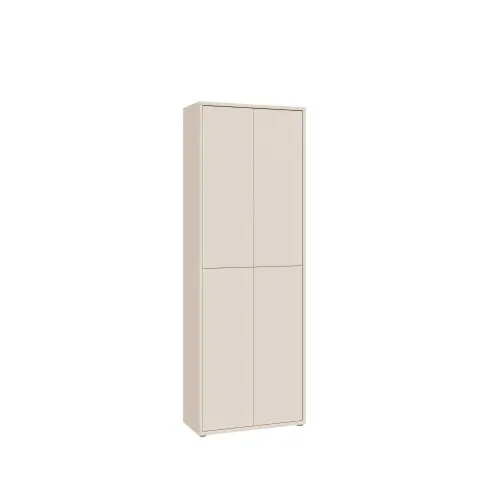 Schuhschrank >ALICE SPRINGS< 4 Türen, push to open, sandfarbig - 74,5x191,9x34,9cm (BxHxT)