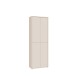 Schuhschrank >ALICE SPRINGS< 4 Türen, push to open, sandfarbig - 74,5x191,9x34,9cm (BxHxT)