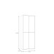 Schuhschrank >ALICE SPRINGS< 4 Türen, push to open, sandfarbig - 74,5x191,9x34,9cm (BxHxT)