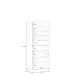 Schuhschrank >ALICE SPRINGS< 4 Türen, push to open, sandfarbig - 74,5x191,9x34,9cm (BxHxT)