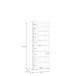 Schuhschrank >ALICE SPRINGS< 4 Türen, push to open, sandfarbig - 74,5x191,9x34,9cm (BxHxT)