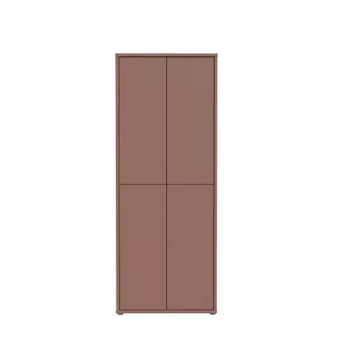 Schuhschrank >ALICE SPRINGS< 4 türen, push to open, terrakottafarbig - 74,5x191,9x34,9cm (BxHxT)