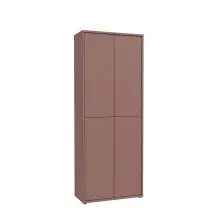 Schuhschrank >ALICE SPRINGS< 4 türen, push to open, terrakottafarbig - 74,5x191,9x34,9cm (BxHxT)
