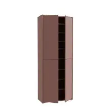 Schuhschrank >ALICE SPRINGS< 4 türen, push to open, terrakottafarbig - 74,5x191,9x34,9cm (BxHxT)