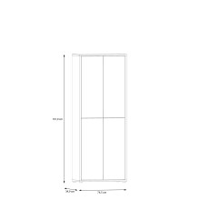 Schuhschrank >ALICE SPRINGS< 4 türen, push to open, terrakottafarbig - 74,5x191,9x34,9cm (BxHxT)