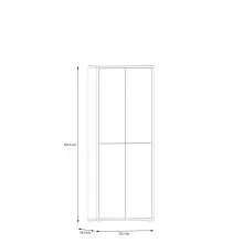 Schuhschrank >ALICE SPRINGS< 4 türen, push to open, terrakottafarbig - 74,5x191,9x34,9cm (BxHxT)