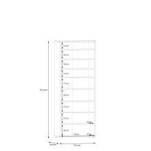 Schuhschrank >ALICE SPRINGS< 4 türen, push to open, terrakottafarbig - 74,5x191,9x34,9cm (BxHxT)