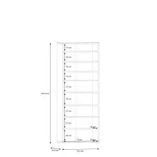 Schuhschrank >ALICE SPRINGS< 4 türen, push to open, terrakottafarbig - 74,5x191,9x34,9cm (BxHxT)