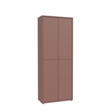 Schuhschrank >ALICE SPRINGS< 4 türen, push to open, terrakottafarbig - 74,5x191,9x34,9cm (BxHxT)