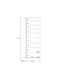 Schuhschrank >ALICE SPRINGS< 4 türen, push to open, terrakottafarbig - 74,5x191,9x34,9cm (BxHxT)