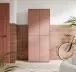 Schuhschrank >ALICE SPRINGS< 4 türen, push to open, terrakottafarbig - 74,5x191,9x34,9cm (BxHxT)