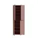 Schuhschrank >ALICE SPRINGS< 4 türen, push to open, terrakottafarbig - 74,5x191,9x34,9cm (BxHxT)