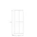 Schuhschrank >ALICE SPRINGS< 4 türen, push to open, terrakottafarbig - 74,5x191,9x34,9cm (BxHxT)