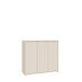 Schuhkommode >ALICE SPRINGS< 3 Türen, push to open, sandfarbig - 109,2x99,1x34,9cm (BxHxT)