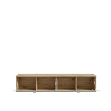 Lowboard >LIBERTAD< Hängeboard, Weiss / Artisan Eiche Dekor - 178,8x37,5x34,8cm (BxHxT)