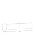 Lowboard >LIBERTAD< Hängeboard, Weiss / Artisan Eiche Dekor - 178,8x37,5x34,8cm (BxHxT)