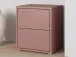 Nachtkommode >ALICE SPRINGS< 2 Schübe, push to open, terrakottafarbig - 49,8x57,5x41,5cm (BxHxT)