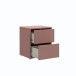Nachtkommode >ALICE SPRINGS< 2 Schübe, push to open, terrakottafarbig - 49,8x57,5x41,5cm (BxHxT)