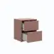 Nachtkommode >ALICE SPRINGS< 2 Schübe, push to open, terrakottafarbig - 49,8x57,5x41,5cm (BxHxT)