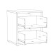 Nachtkommode >ALICE SPRINGS< 2 Schübe, push to open, terrakottafarbig - 49,8x57,5x41,5cm (BxHxT)