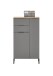 Badkommode >Denver< 2 Türen/Schübe, grau matt / evoke eiche - 60x106x32 (BxHxT)