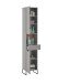 Badezimmer-Set >Denver< (4-tlg.) in grau / Evoke Eiche Dekor - 220x195x35 (BxHxT)