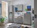Badezimmer-Set >Denver< (4-tlg.) in grau / Evoke Eiche Dekor - 220x195x35 (BxHxT)