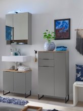 Badezimmer-Set >Denver< (3-tlg.) in grau matt /...