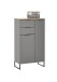 Badezimmer-Set >Denver< (3-tlg.) in grau matt / Evoke Eiche Dekor - 140x195x35 (BxHxT)