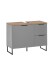 Badezimmer-Set >Denver< (3-tlg.) in grau matt / Evoke Eiche Dekor - 160x195x35 (BxHxT)