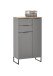 Badezimmer-Set >Denver< (3-tlg.) in grau matt / Evoke Eiche Dekor - 160x195x35 (BxHxT)