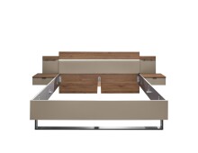 Schlafzimmer-Set >Danao< (2-teilig) Doppelbett + Kleiderschrank, Mauvella Oak Dekor / Kashmir