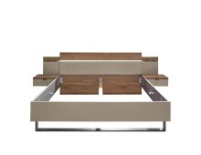 Schlafzimmer-Set >Danao< (2-teilig) Doppelbett + Kleiderschrank, Mauvella Oak Dekor / Kashmir