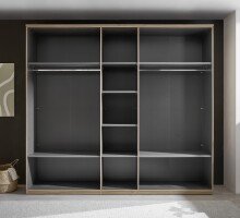 Schlafzimmer-Set >Danao< (2-teilig) Doppelbett + Kleiderschrank, Mauvella Oak Dekor / Kashmir