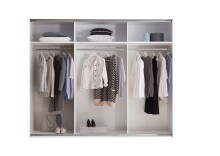 Schlafzimmer-Set >Daria< (4-teilig) Schrank, Passepartout, Bett, Kommode,  Viking Oak / weiss