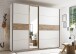 Schlafzimmer-Set >Daria< (3-teilig) Kleiderschrank, Doppelbett, Kommode,  Viking Oak / weiss