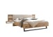 Schlafzimmer-Set >Daria< (3-teilig) Kleiderschrank, Doppelbett, Kommode,  Viking Oak / weiss